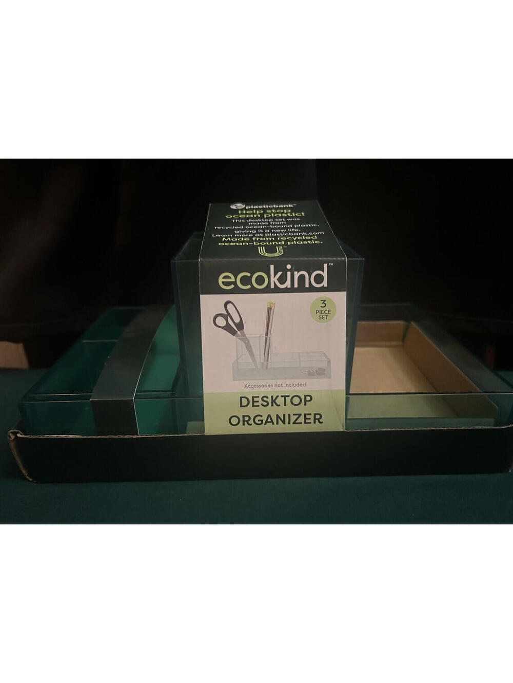 Ecokind U Style 3-Piece Desktop Organizer Set Recycled Ocean Plastic